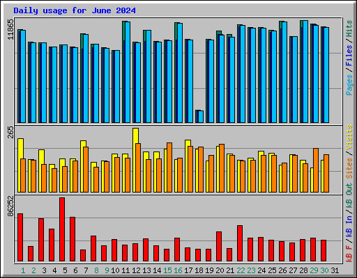 Daily usage for June 2024