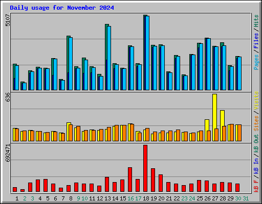 Daily usage for November 2024