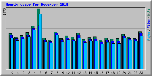 Hourly usage for November 2019