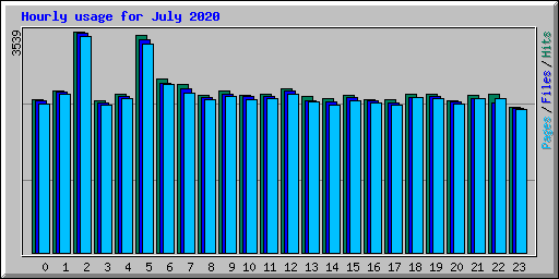 Hourly usage for July 2020