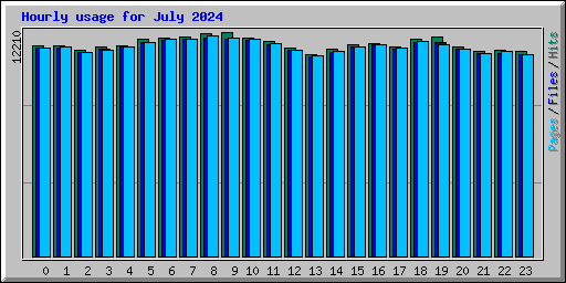 Hourly usage for July 2024