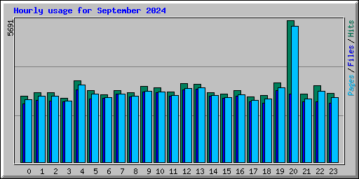 Hourly usage for September 2024