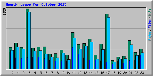 Hourly usage for October 2025