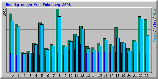 Hourly usage for February 2026